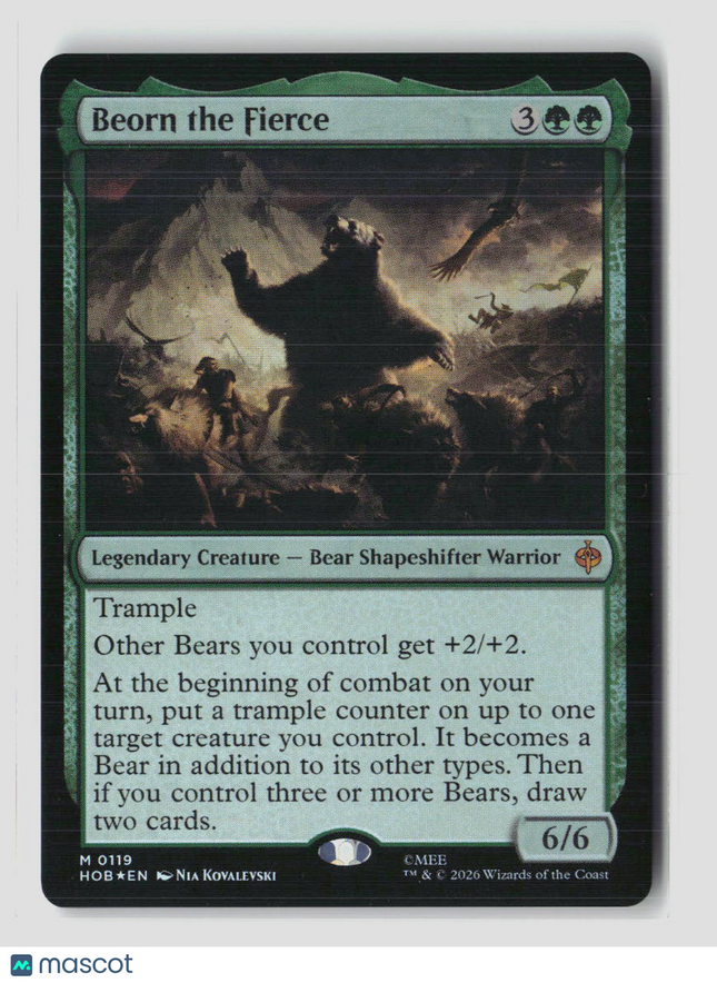 Magic: The Gathering Beorn the Fierce The Hobbit M • 119 Foil