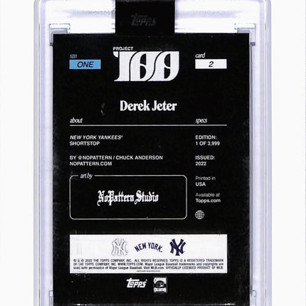 2022 Topps Project 100 Derek Jeter #2 Chuck Anderson /3999