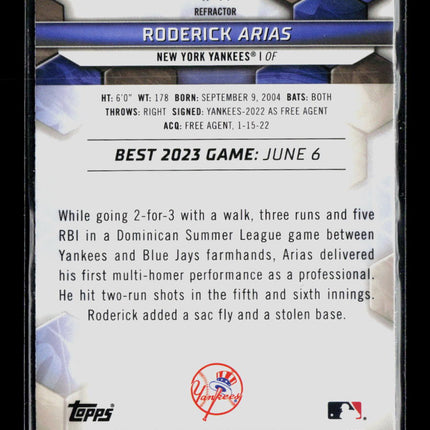 2023 Topps Bowman's Best Roderick Arias #TP-14 Refractor
