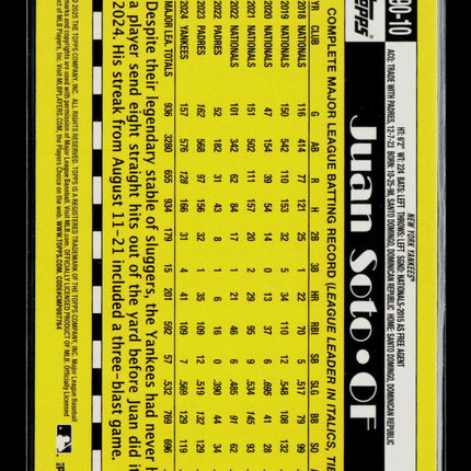2025 Topps Series 1 1990 Topps Baseball Juan Soto #T90-10