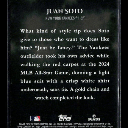 2025 Topps Juan Soto #GD-11 Game Day Drip