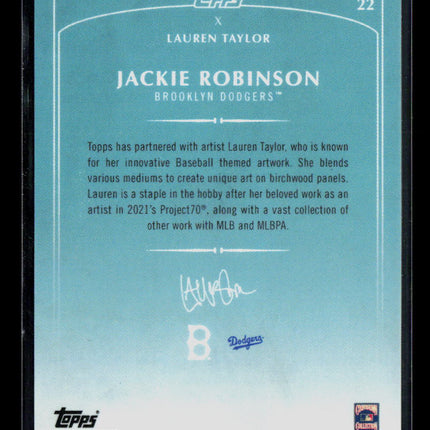 2022 Topps x Lauren Taylor Jackie Robinson #22