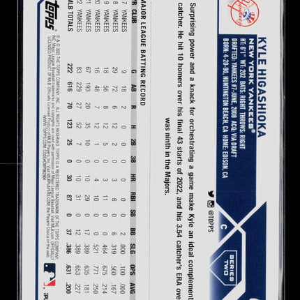 2023 Topps Series 2 Kyle Higashioka #646 Royal Blue