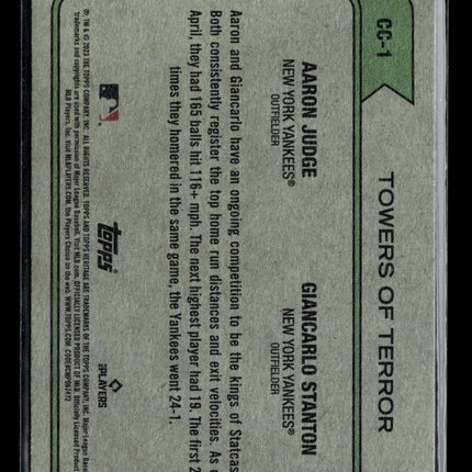 2023 Topps Heritage Giancarlo Stanton Aaron Judge #CC-1