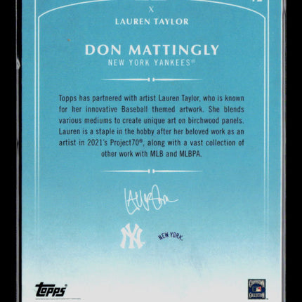 2022 Topps x Lauren Taylor Don Mattingly #12 Rainbow Foil