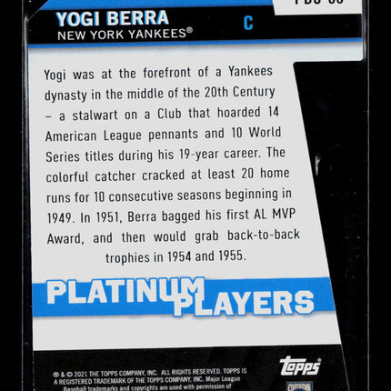 2021 Topps Platinum Players Die Cut Yogi Berra #PDC-65