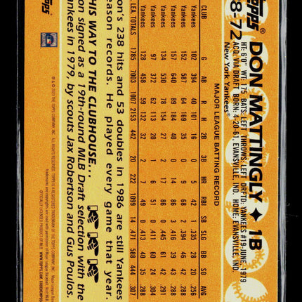 2023 Topps 1988 Topps Baseball Don Mattingly #T88-72