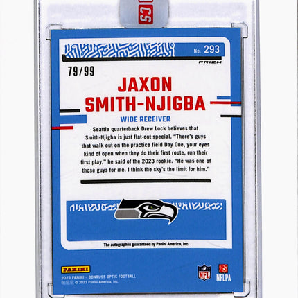 2023 Panini Donruss Optic Jaxon Smith-Njigba #293 79/99 Auto