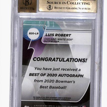 2020 Bowman's Best Luis Robert #B20-LR Blue Refractor 042/150 RC BGS 9.5 Auto