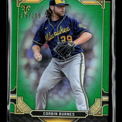 2022 Topps Triple Threads Corbin Burnes #10 Green 249/259