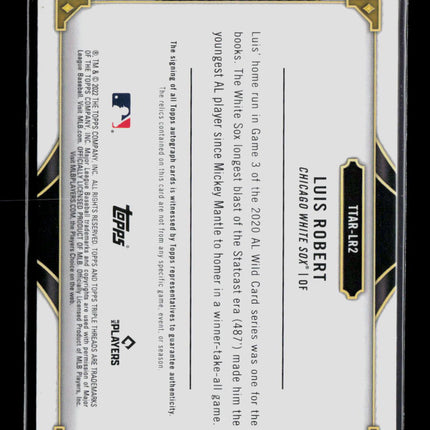 2022 Topps Triple Threads Luis Robert #TTAR-LR2 Memorabilia 18 / 27 Auto