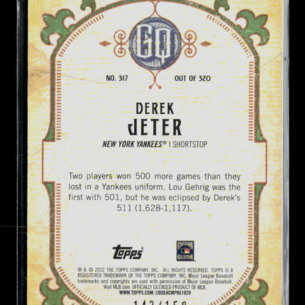 2022 Topps Gypsy Queen Derek Jeter #317 Blue 143/150