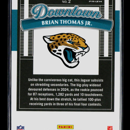 2025 Panini Donruss Optic Football Brian Thomas Jr. #2 Downtown