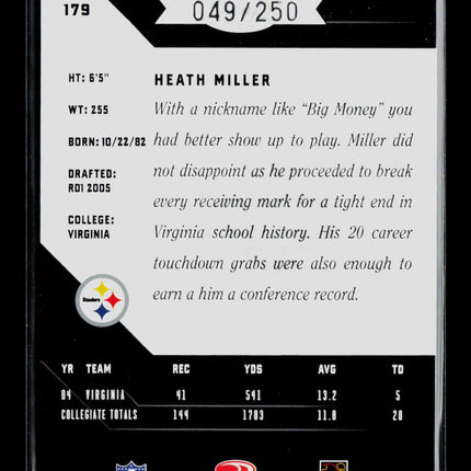2005 Donruss Classics Heath Miller #179 049/250