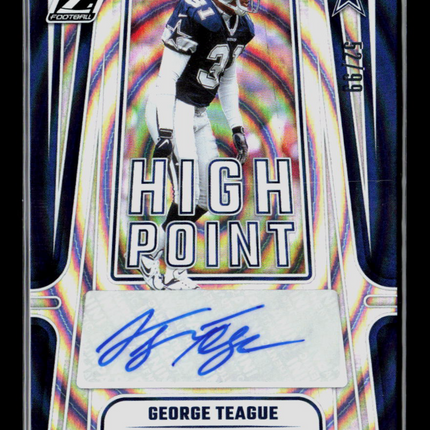 2024 Panini Zenith Football George Teague #HPS-GTE 52/99 Auto