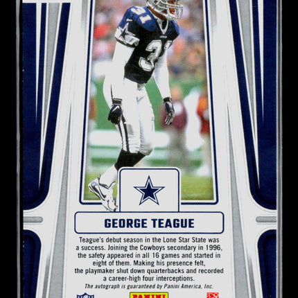 2024 Panini Zenith Football George Teague #HPS-GTE 52/99 Auto