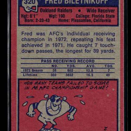 1973 Topps Fred Biletnikoff #320