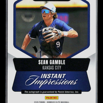 2026 Panini Donruss Elite Extra Edition Sean Gamble #IIS-SG 029/149 Auto