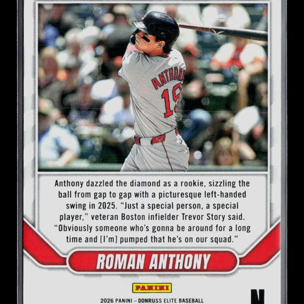 2026 Panini Donruss Elite Baseball Roman Anthony #31 Red 30/49