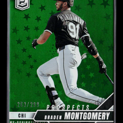 2026 Donruss Elite Baseball Braden Montgomery #182 Green Aspirations 263/299