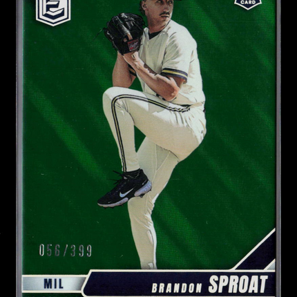2026 Donruss Elite Baseball Brandon Sproat #43 Green Aspirations RC 056/399