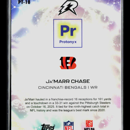 2026 Topps Resurgence Football Ja'Marr Chase #PT-18 Protonyx