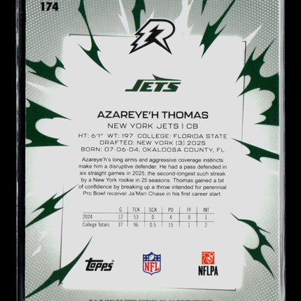 2026 Topps Rip Football Azareye'h Thomas #174 RC