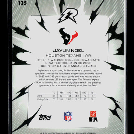 2026 Topps Resurgence Jaylin Noel #135 RC
