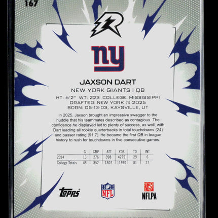 2026 Topps Resurgence Football Jaxson Dart #167 RC