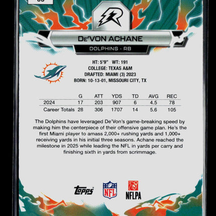 2026 Topps Resurgence Football De'Von Achane #63