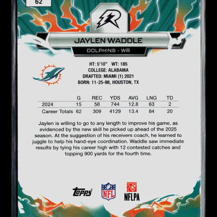 2026 Topps Resurgence Football Jaylen Waddle #62
