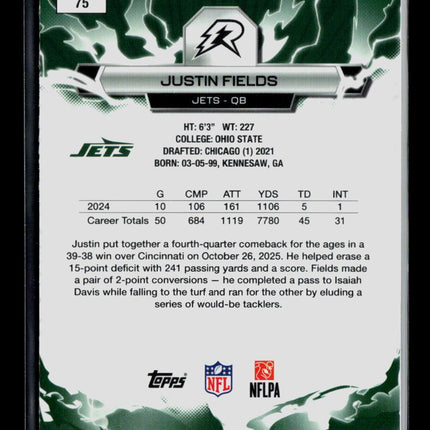 2026 Topps Resurgence Justin Fields #75