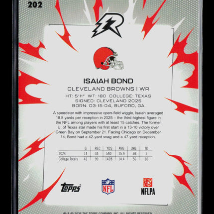 2025 Topps Resurgence Isaiah Bond #202 RC