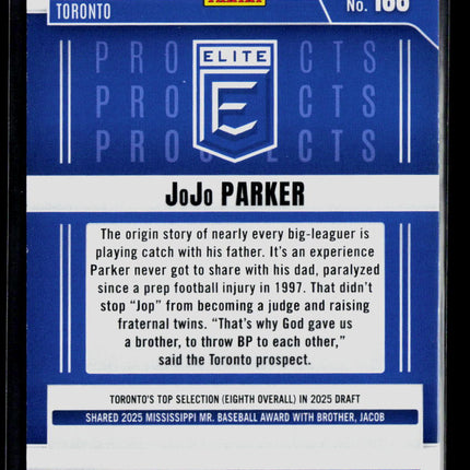 2026 Panini Donruss Elite Baseball JoJo Parker #168
