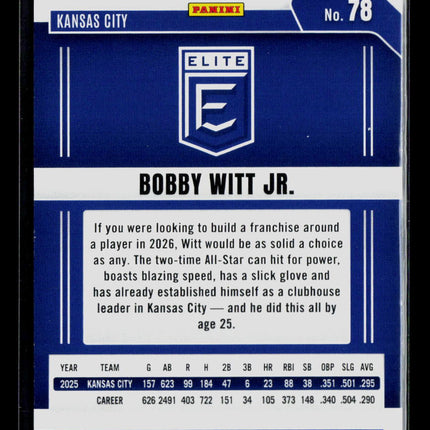 2026 Panini Donruss Elite Bobby Witt Jr. #78