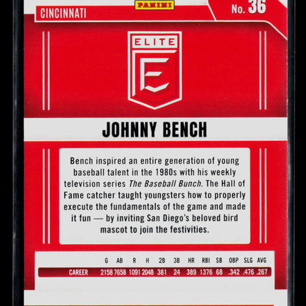 2026 Panini Donruss Elite Baseball Johnny Bench #36