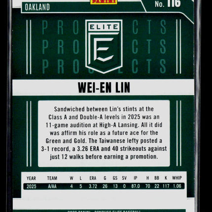 2026 Panini Donruss Elite Baseball Wei-En Lin #116