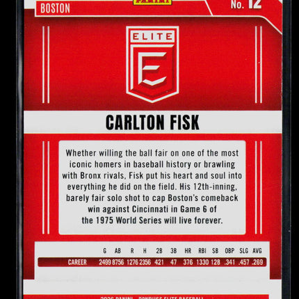 2026 Panini Donruss Elite Extra Edition Carlton Fisk #12