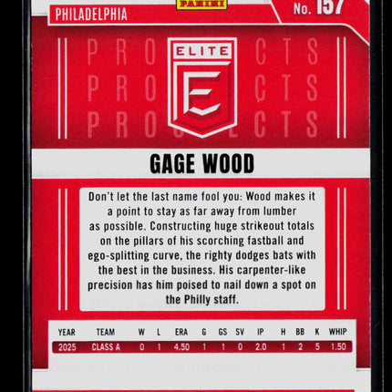 2026 Panini Donruss Elite Gage Wood #157
