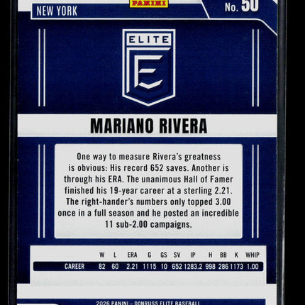 2026 Panini Donruss Elite Baseball Mariano Rivera #50