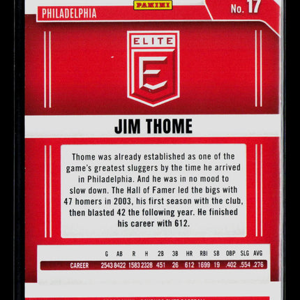 2026 Panini Donruss Elite Extra Edition Baseball Jim Thome #17 Pink