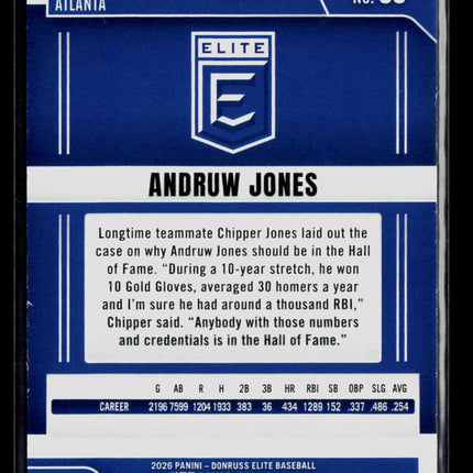 2026 Panini Donruss Elite Baseball Andruw Jones #89