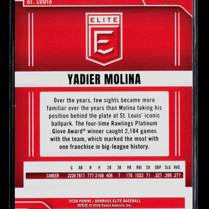 2026 Panini Donruss Elite Baseball Yadier Molina #7