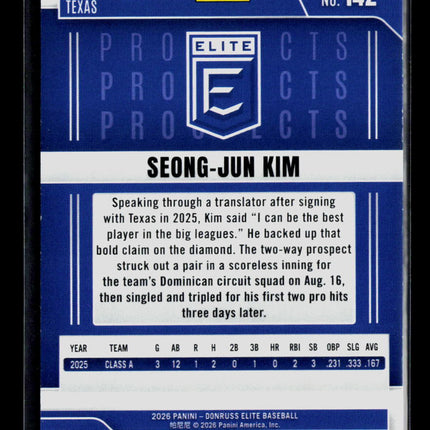 2026 Panini Donruss Elite Baseball Seong-Jun Kim #142