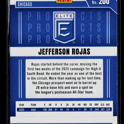 2026 Panini Donruss Elite Baseball Jefferson Rojas #200