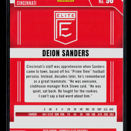 2026 Panini Donruss Elite Baseball Deion Sanders #96 Green