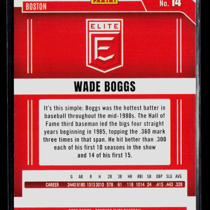 2026 Panini Donruss Elite Baseball Wade Boggs #14 Green