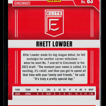 2026 Panini Donruss Elite Baseball Rhett Lowder #83