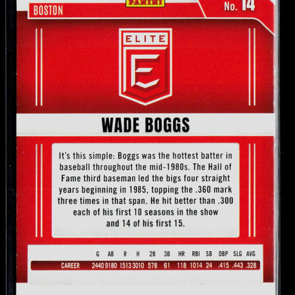2026 Panini Donruss Elite Baseball Wade Boggs #14