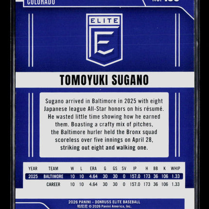 2026 Panini Donruss Elite Baseball Tomoyuki Sugano #100 Green